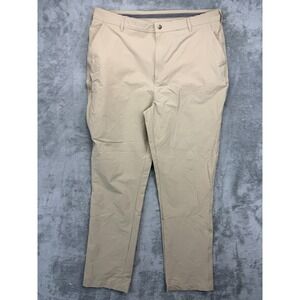 Coolibar Mens Pants 38X32 Beige Outdoor Hiking Travel Lightweight Utility UPF 50